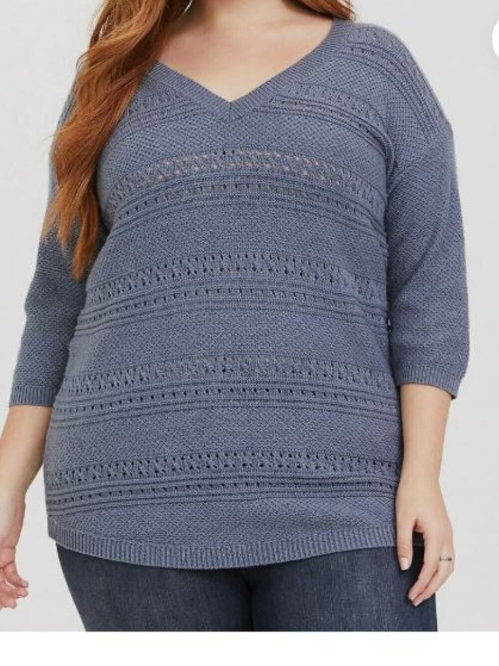 V Neck Tunic Sweater